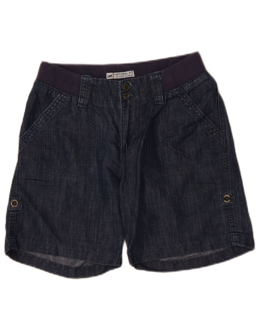 Pantaloni scurți chino pentru femei LEE Natural Fit W28, bumbac bleumarin mediu
