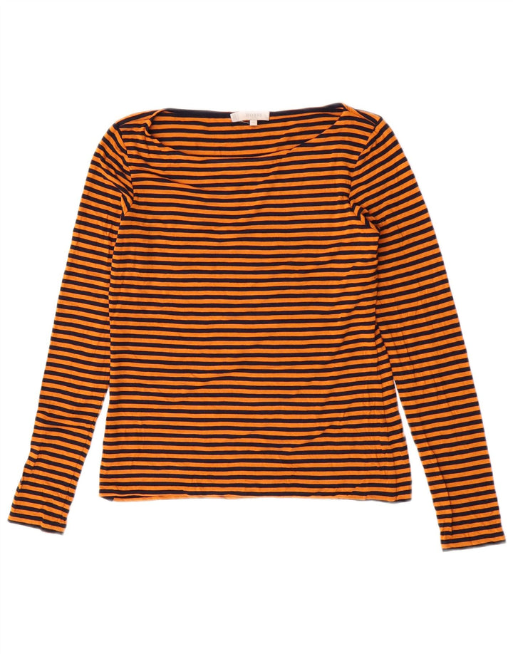 Top pentru femei Hobbs cu mânecă lungă UK 12 Medium Orange Dunge Viscose