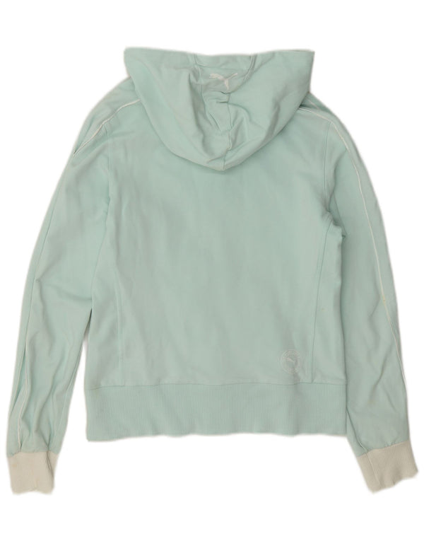Pulover Puma pentru femei, cu fermoar, UK 10, bumbac color-bloc turcoaz