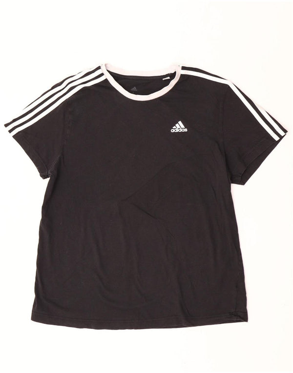 Tricou Adidas pentru femei Top UK 16/18 Large Black Bumbac