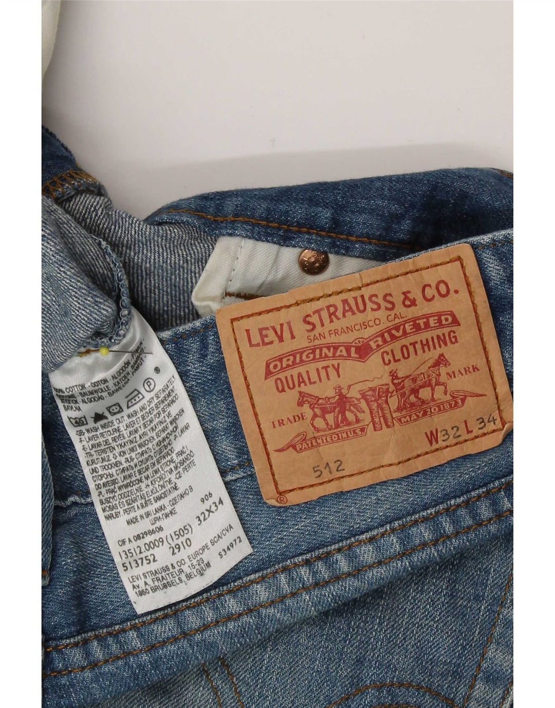 Blugi pentru bărbați Levi's 514 Bootcut W32 L34 Bumbac albastru