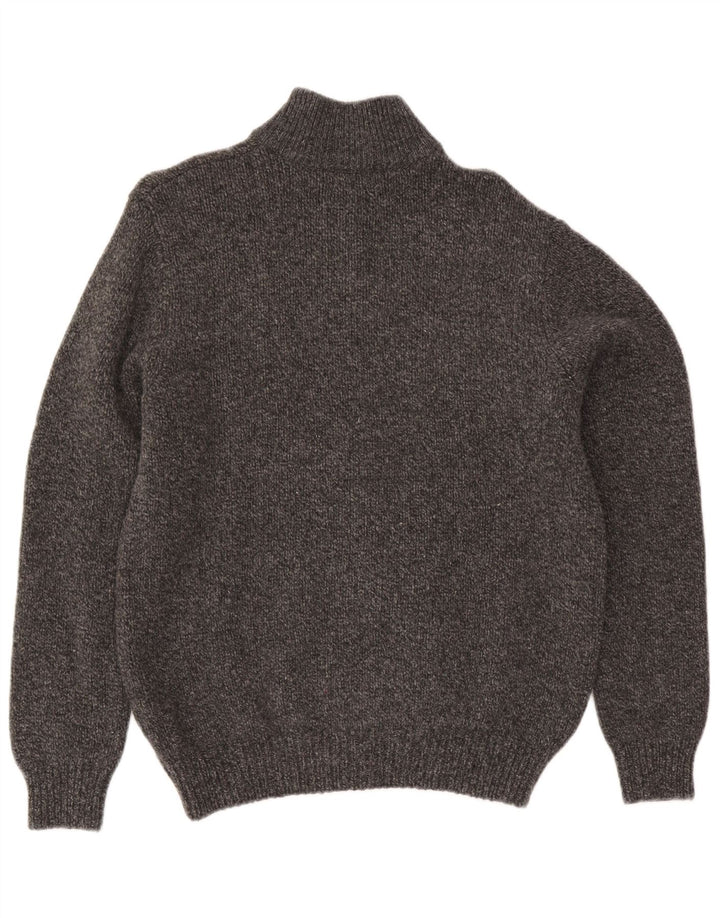 Pulover cardigan pentru bărbați L.L.Bean, lână de miel, gri mediu