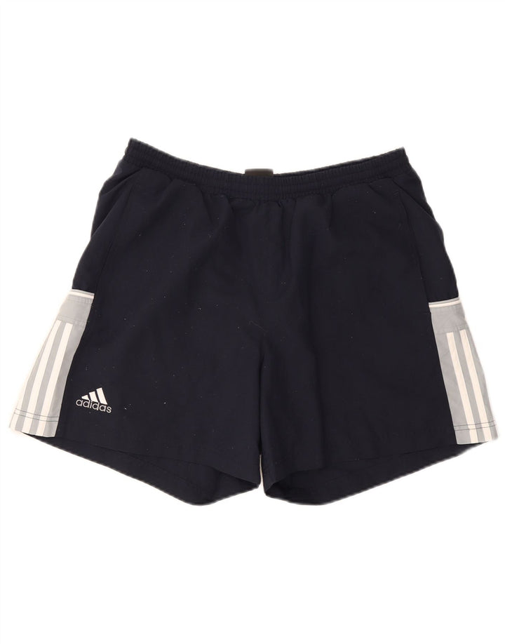 Pantaloni scurți sport Adidas pentru bărbați, medii, bleumarin, poliester color bloc