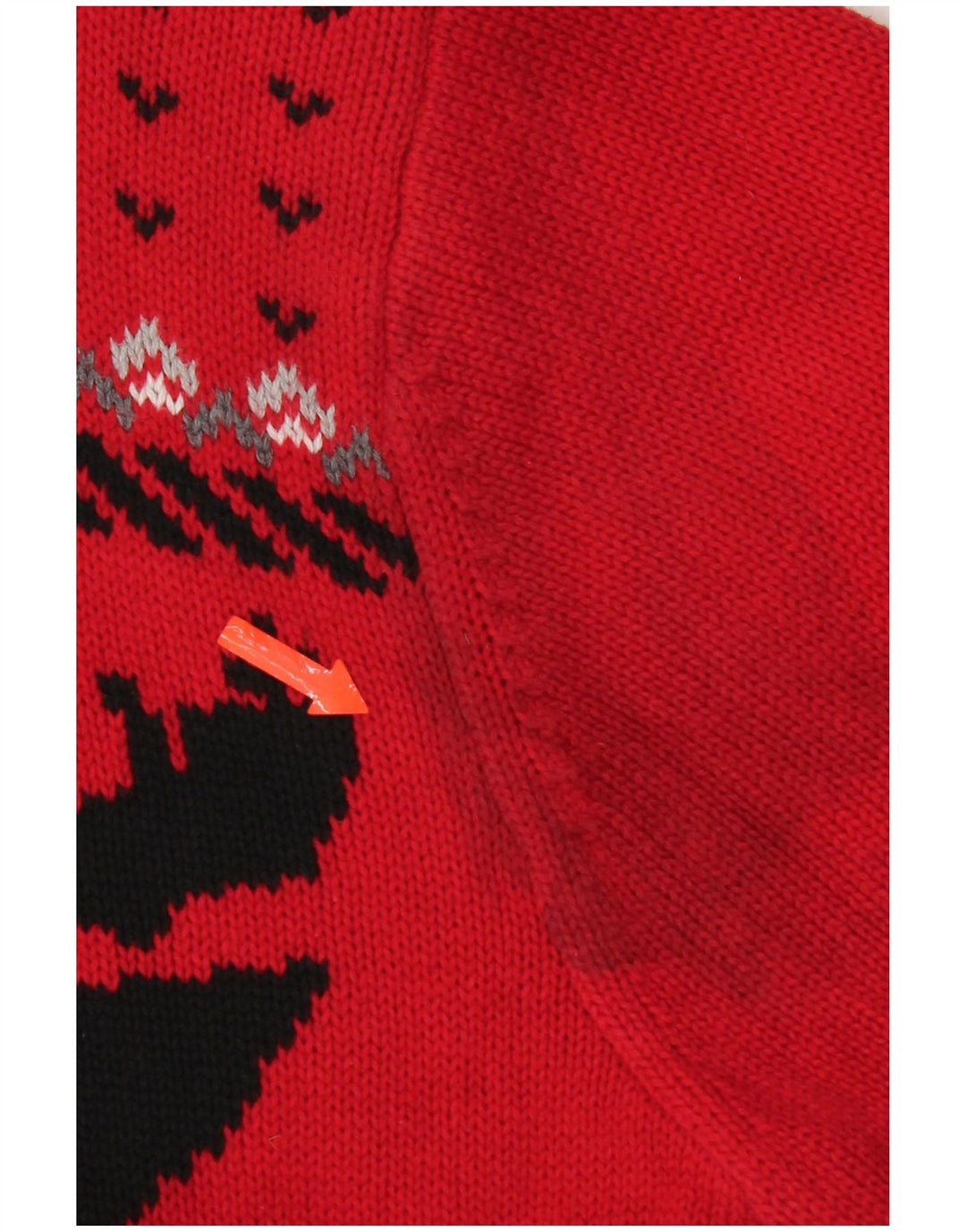 Pulover pentru bărbați Chaps, cu fermoar, cu gât, mare, roșu, din bumbac Fair Isle