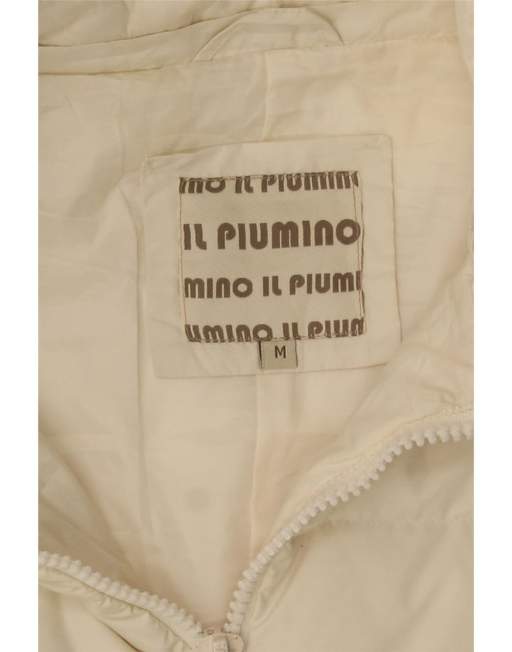 Palton căptușit cu glugă pentru femei VINTAGE UK 14 Poliester alb mediu mediu