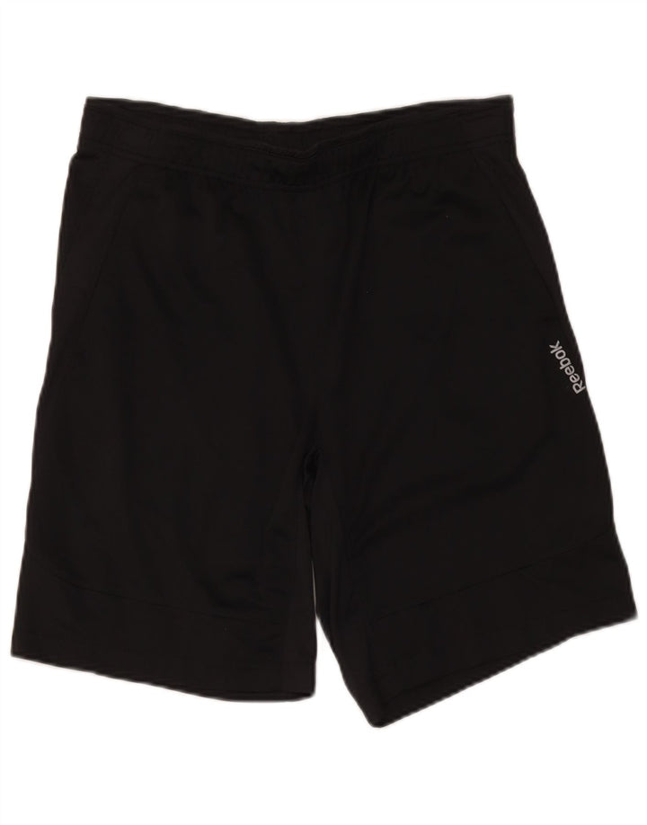 Pantaloni scurți sport pentru bărbați Reebok, poliester mediu negru