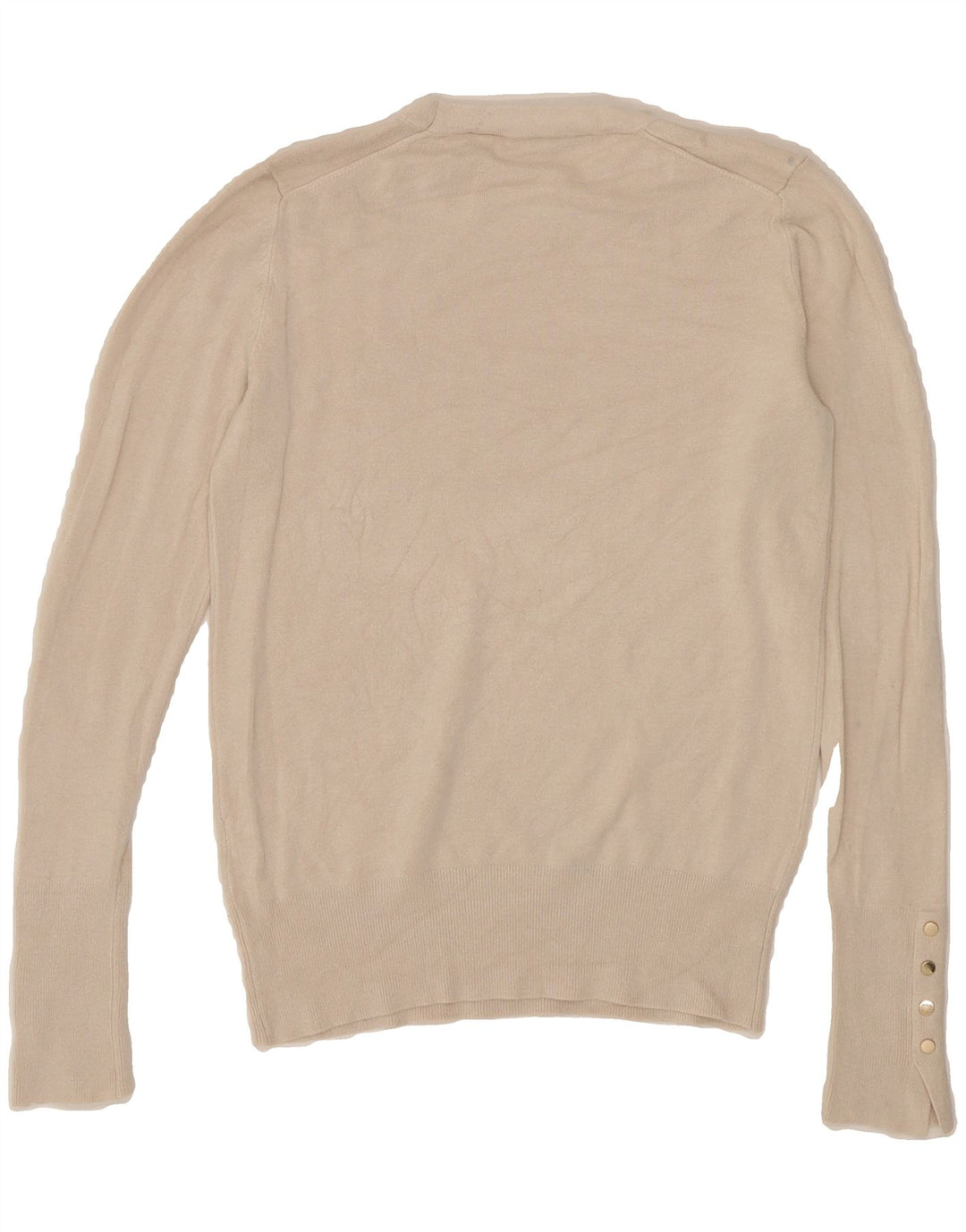 ZARA Womens Crew Neck Jumper Sweater UK 12 Medium Beige Vintage Zara and Second-Hand Zara from Messina Hembry 