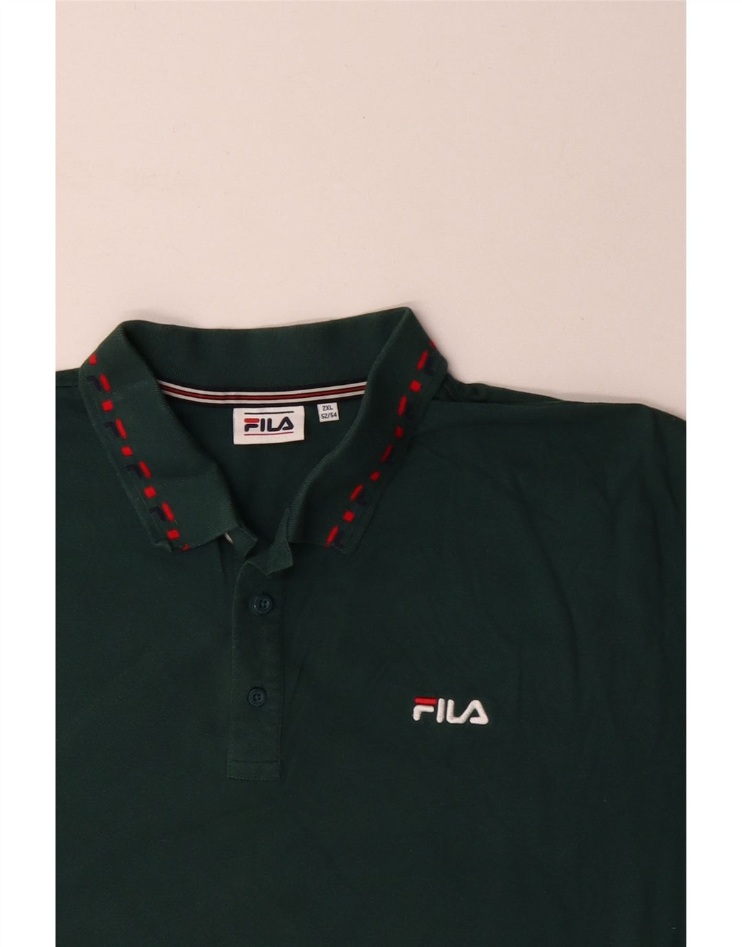 Tricou polo Fila pentru bărbați 2XL bumbac verde