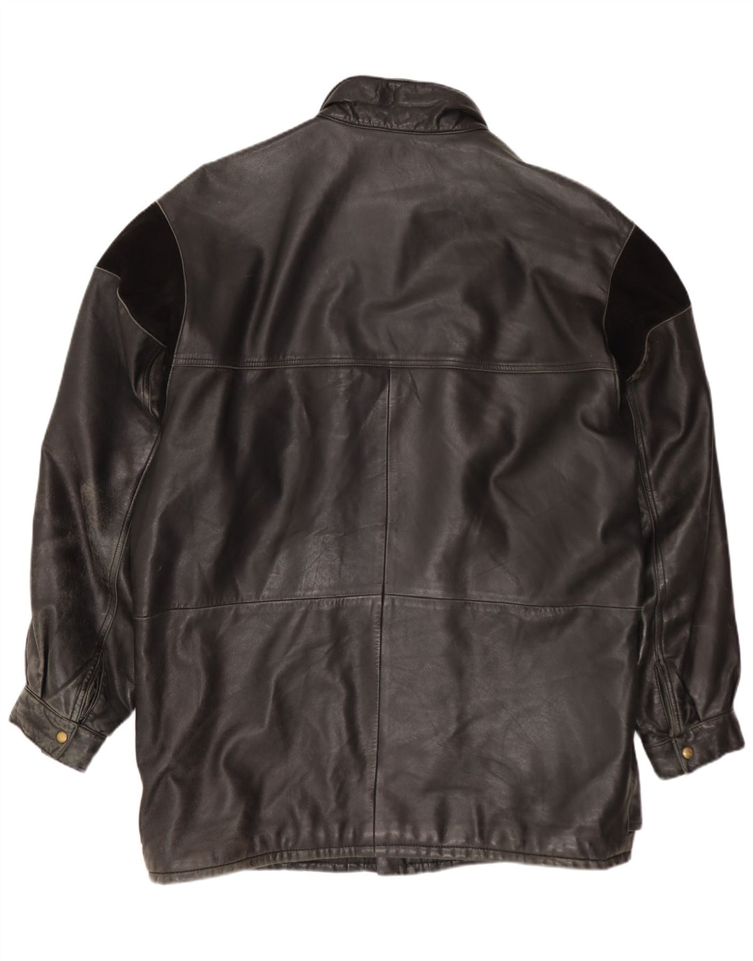 Jachetă de piele vintage pentru bărbați UK 40 Large Black