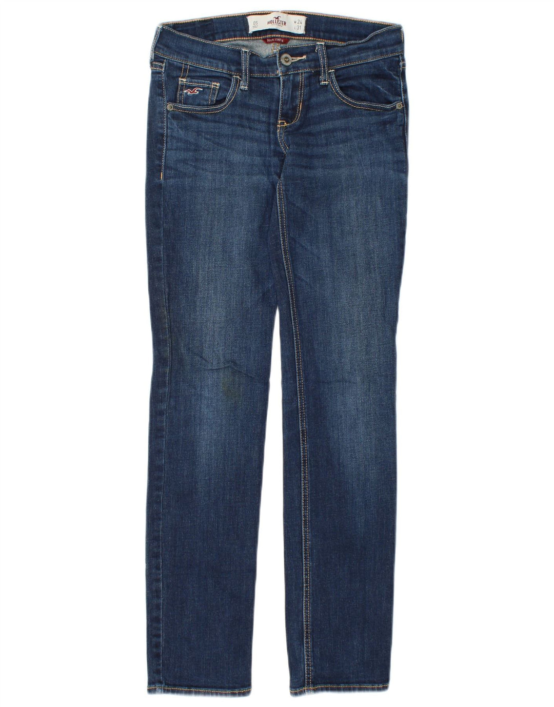HOLLISTER Blugi Socal Stretch Slim pentru femei US 0 XS W24 L31 Bumbac albastru
