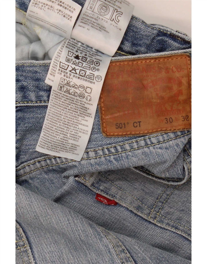 Blugi drepti pentru bărbați Levi's 501 CT W30 L32 Bumbac albastru