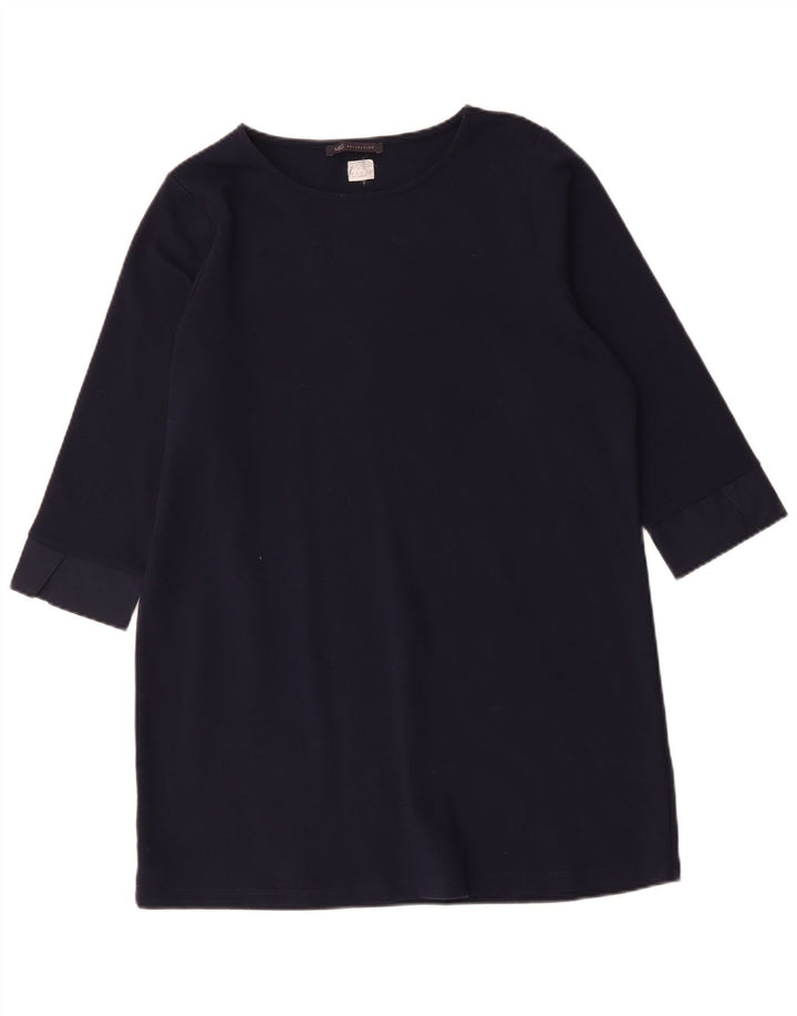 Rochie de bază cu mâneci 3/4 pentru femei Marks & Spencer UK 16 mare, bleumarin, clasică