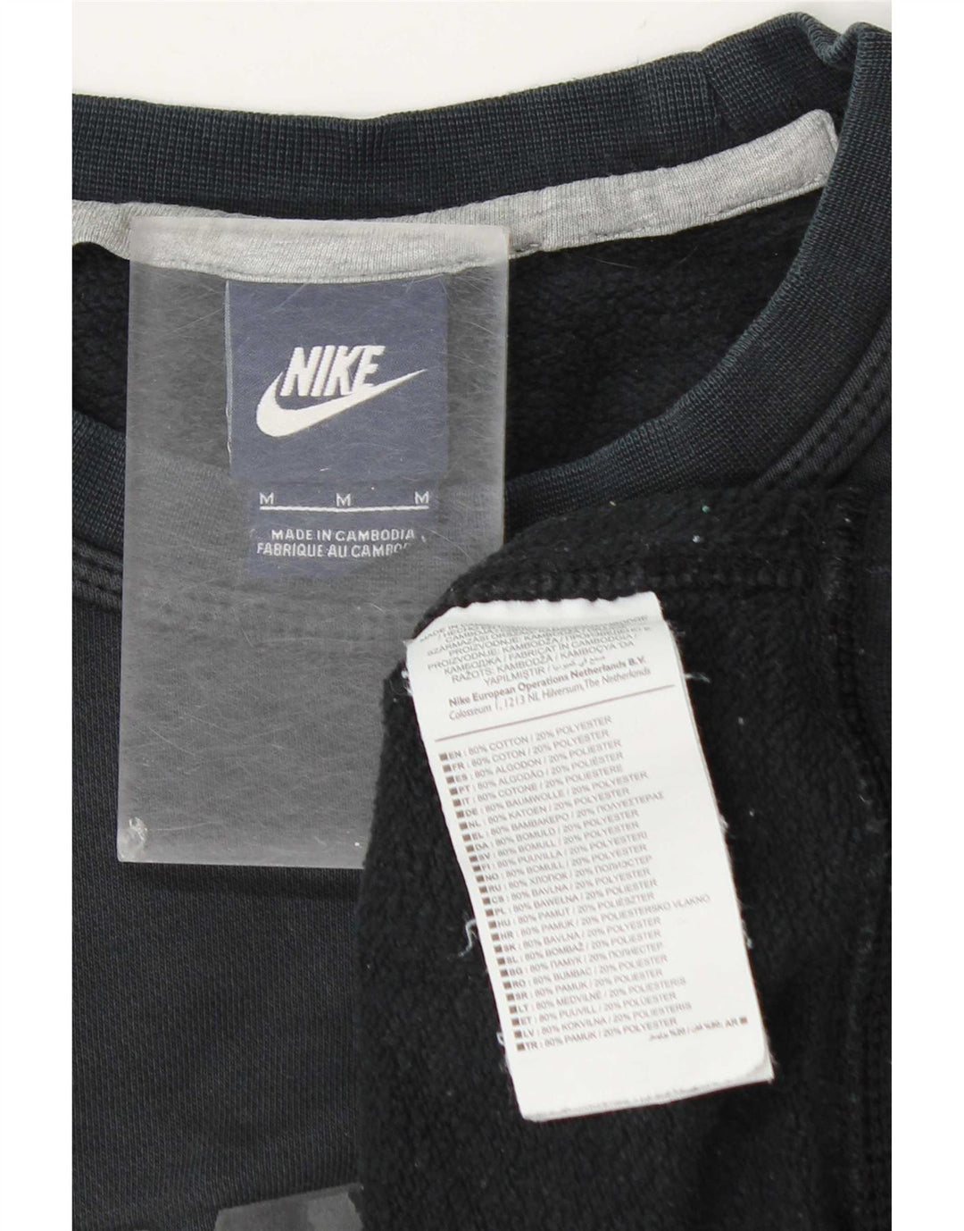 Hanorac grafic pentru bărbați Nike Pulover, bumbac, gri mediu