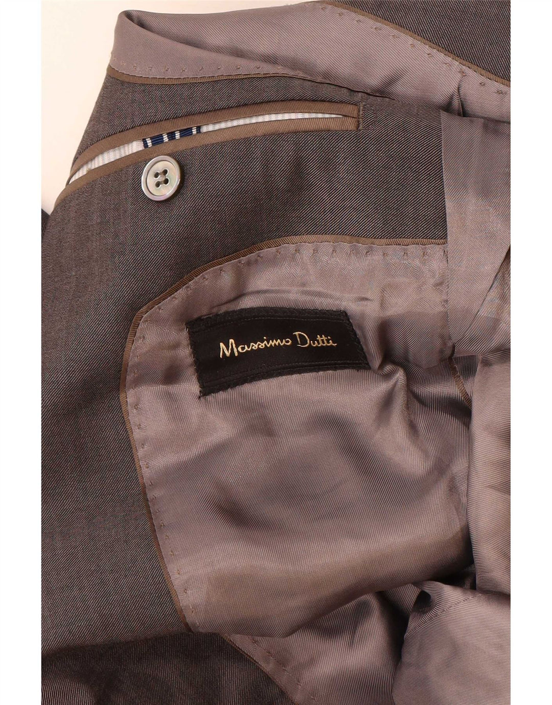 Massimo Dutti Jachetă pentru bărbați cu 2 nasturi UE 48 Lână gri mediu