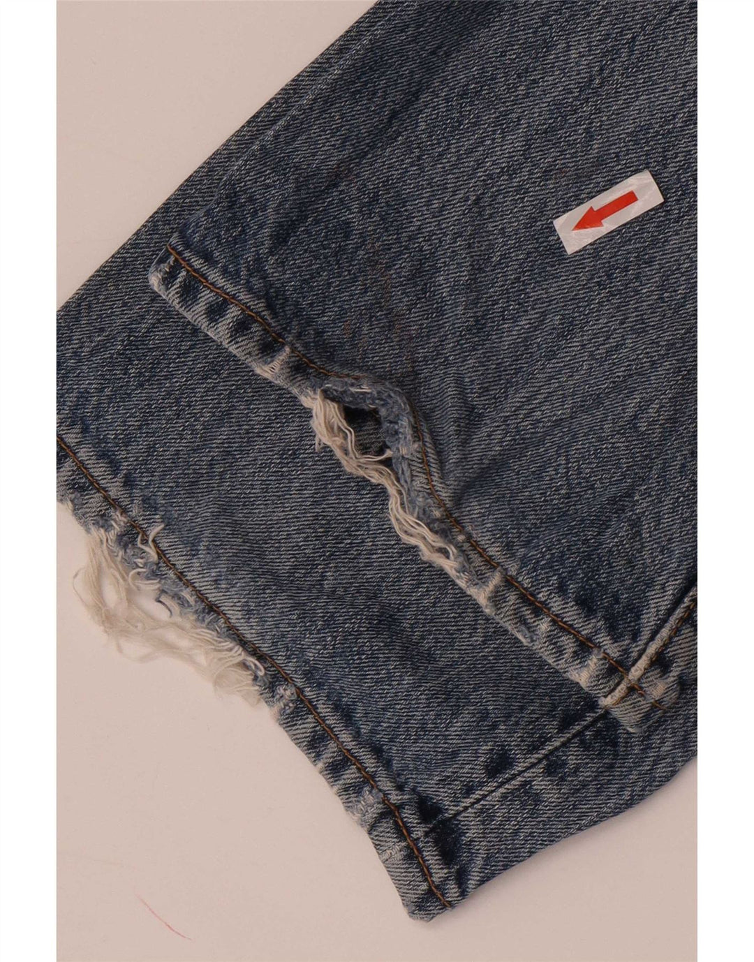 Blugi drepți distressed 501 Levi's pentru bărbați W32 L34 albaștri