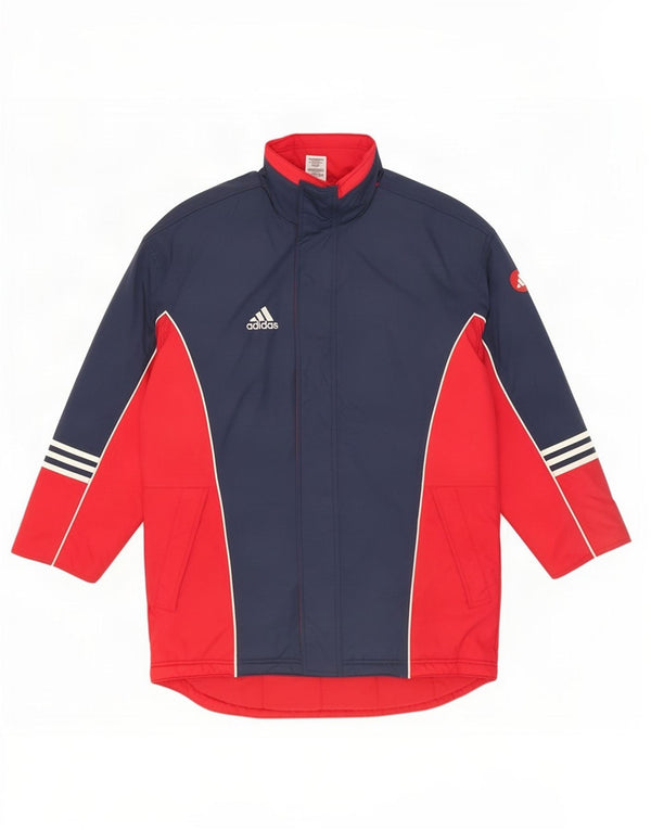Palton căptușit cu glugă Adidas pentru bărbați Marea Britanie 38/40, mediu, bleumarin, bloc de culoare