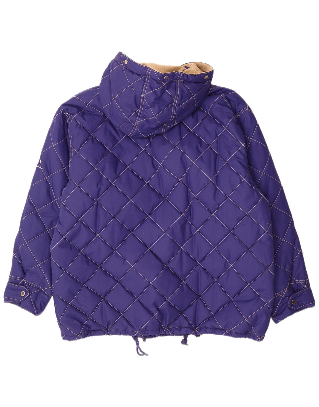 Jachetă matlasată cu glugă vintage pentru bărbați UK 42 XL Poliester violet