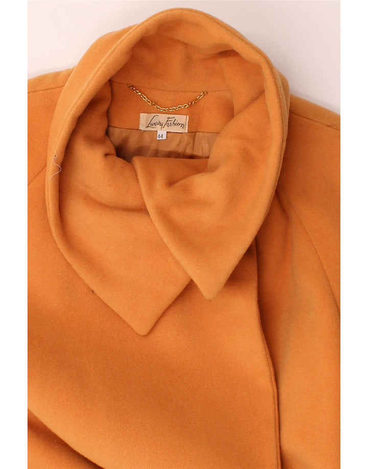 VINTAGE Womens Overcoat IT 44 Medium Orange New Wool Vintage Vintage and Second-Hand Vintage from Messina Hembry 