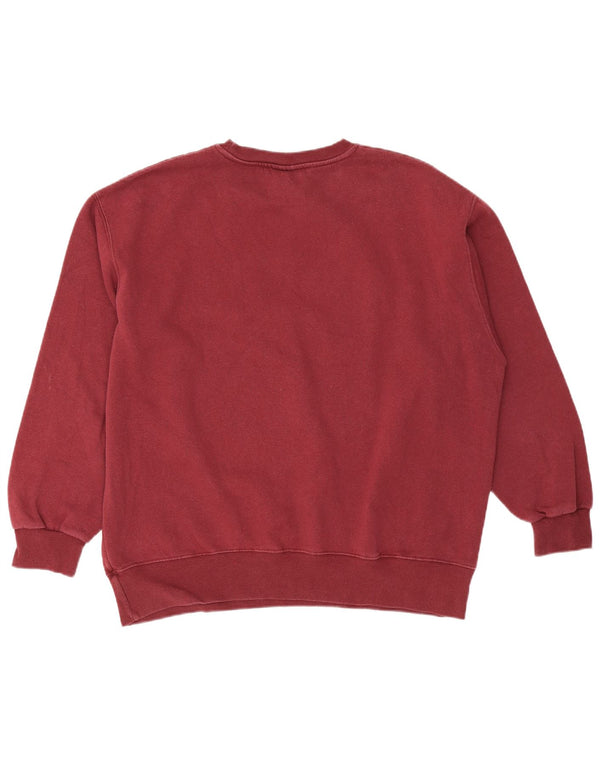 Pull & Bear Pull & Bear Pulover supradimensionat cu grafic pentru femei UK 16 Maroon mare