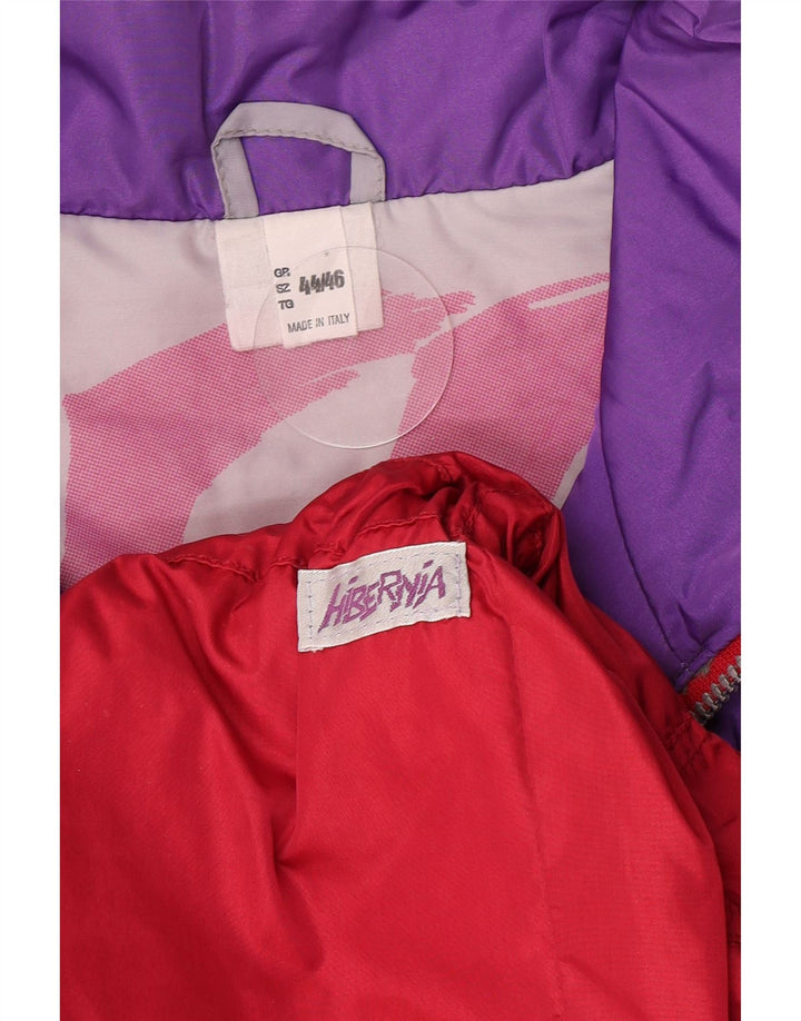 Jachetă de schi supradimensionată pentru femei Vintage IT 44/46 Medium Red Colorblock