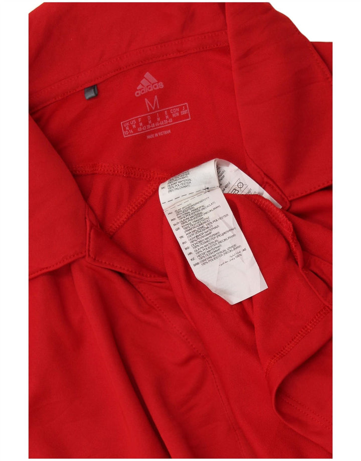 Tricou polo ADIDAS pentru femei UK 12/14 Poliester roșu mediu