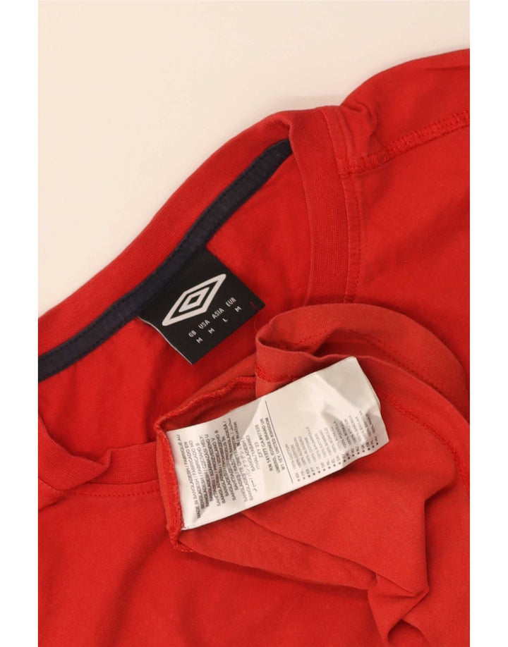 Tricou grafic pentru bărbați Umbro Top din bumbac roșu mediu