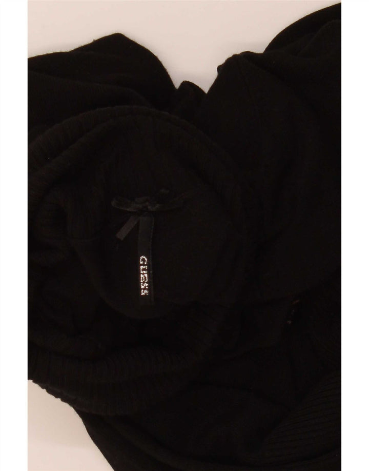 Pulover pentru femei Guess cu gât rulat cu grafică UK 12 Medium Negru