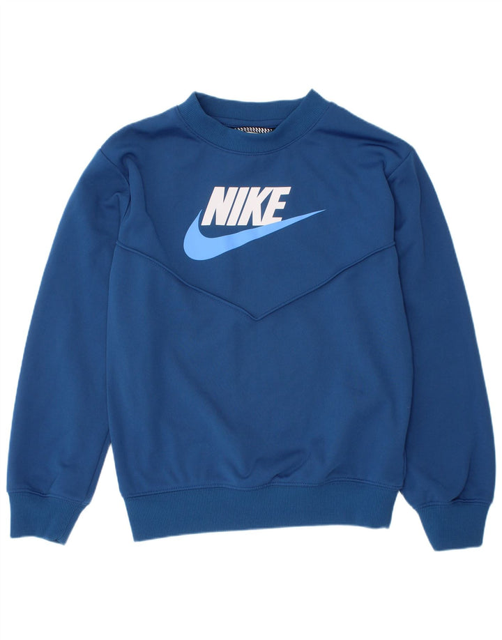 Pulover Nike pentru băieți grafic 7-8 ani XS poliester albastru