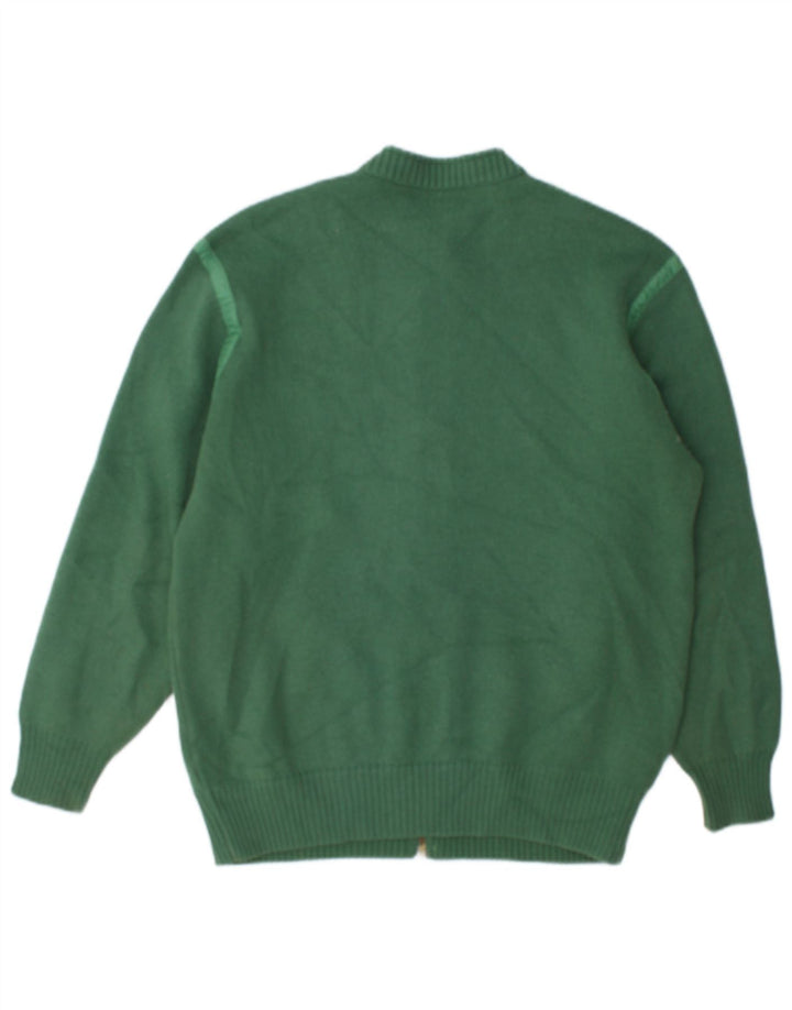 Pulover cardigan cu fermoar complet pentru bărbați Il Granchio, verde mediu