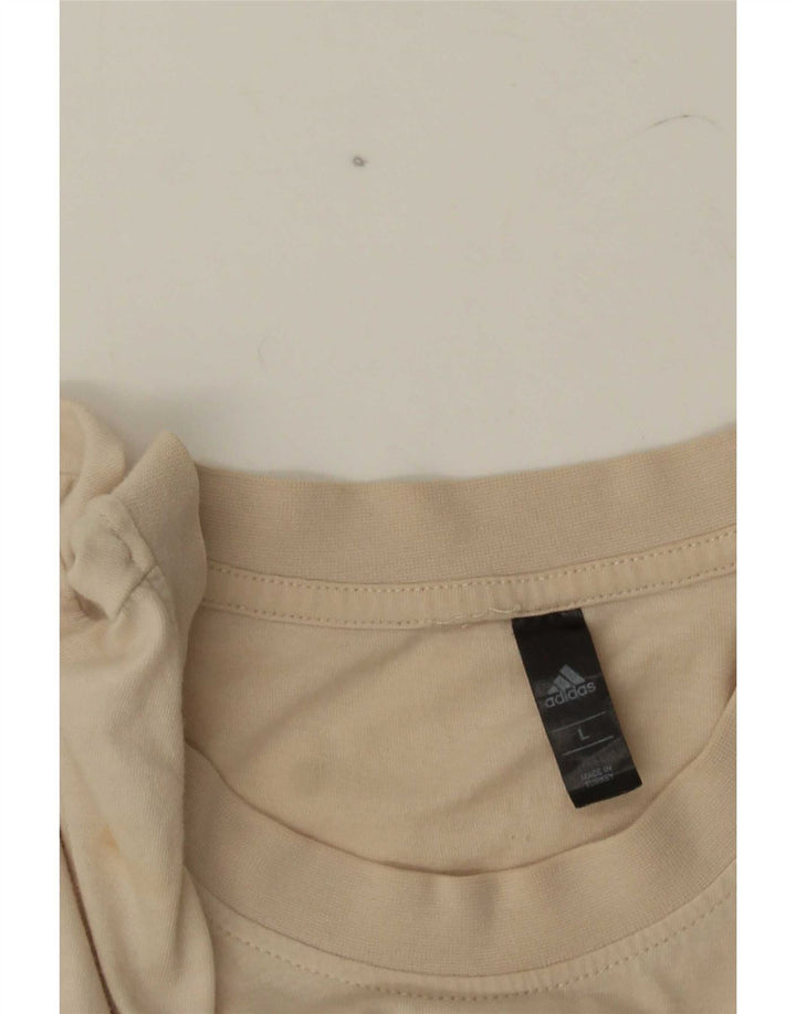 Tricou grafic pentru bărbați Adidas Top mare bej