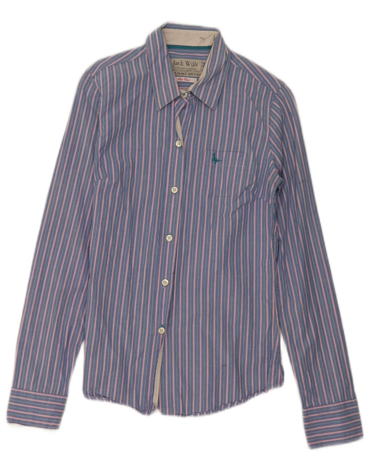 Cămașă Jack Wills pentru femei UK 8, bumbac cu dungi albastre mici