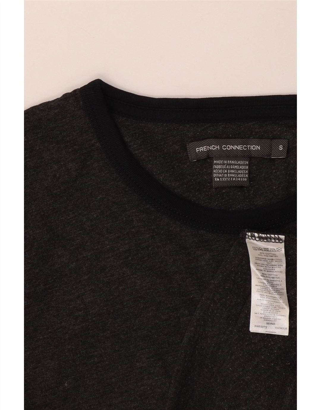 Tricou pentru bărbați French Connection Top mic, gri, bumbac