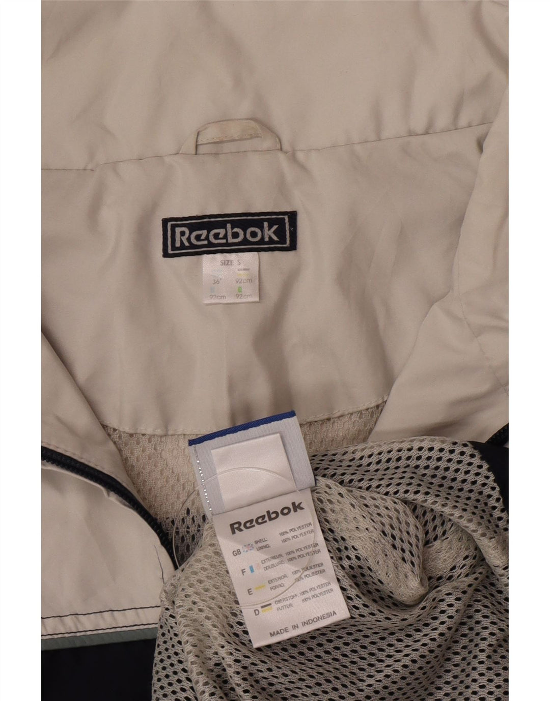 Jachetă de ploaie pulover pentru bărbați REEBOK UK 36 Mic, albastru bleumarin
