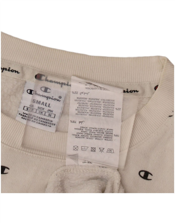 Pulover cu grafic supradimensionat pentru femei CHAMPION UK 10 Small White