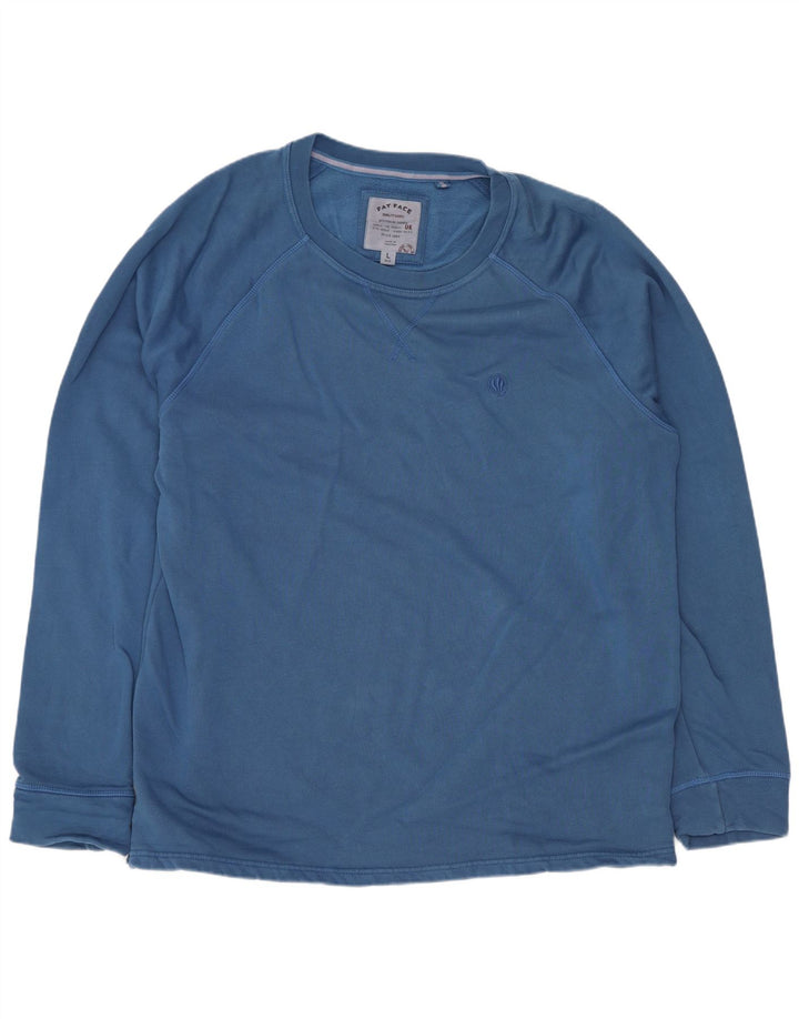 Fat Face Bărbați Regular Fit Top cu mânecă lungă, mare, albastru, bumbac