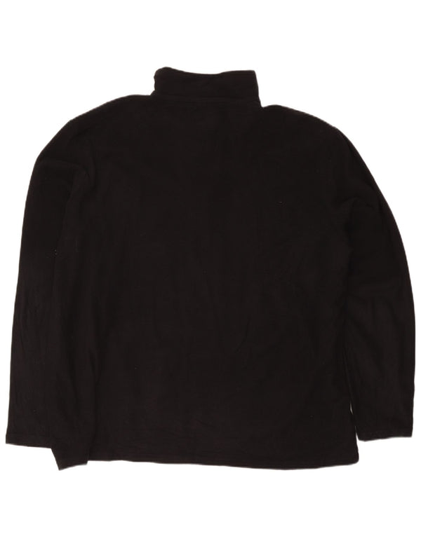 Jumper pentru bărbați Mountain Warehouse, din lână, cu fermoar și gât, poliester negru 2XL
