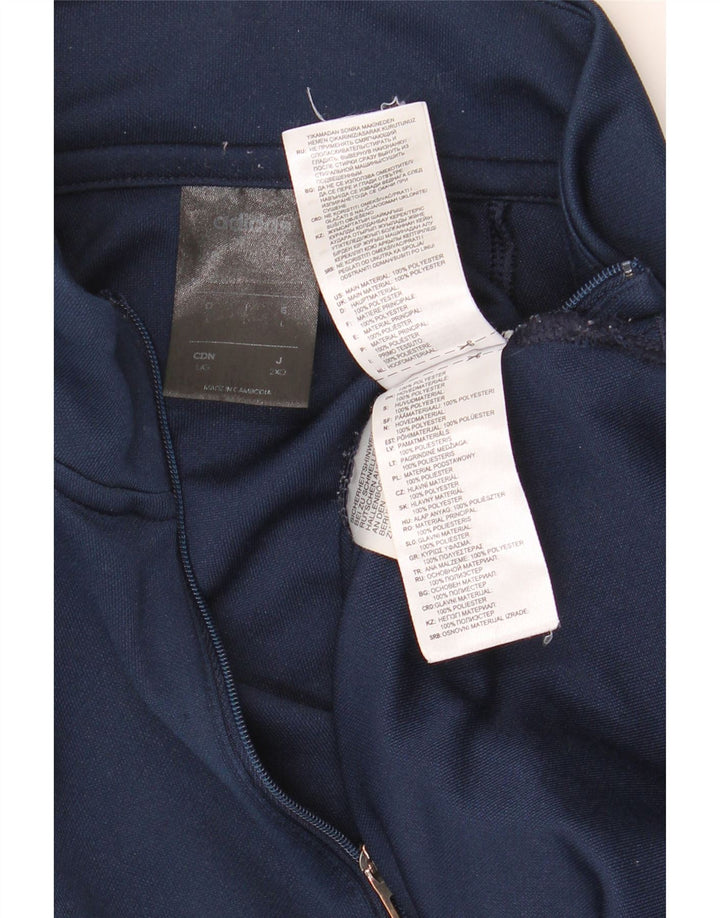 Adidas bărbați Climalite Zip Neck Top cu mânecă lungă mare, bleumarin, poliester
