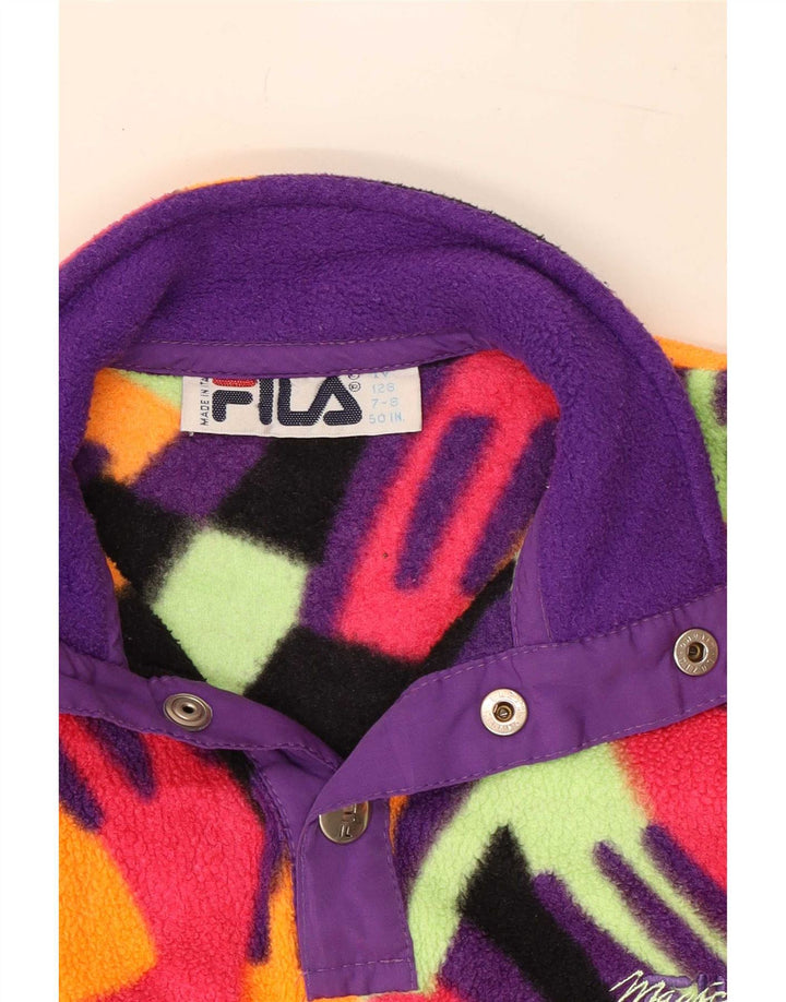 Pulover Fila Fete Abstract Pattern Fleece 7-8 Ani Multicolor