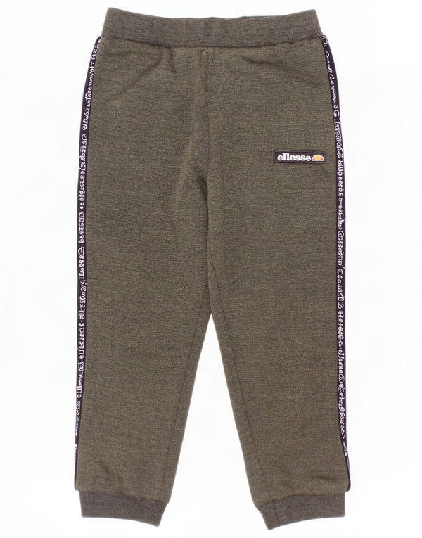 Pantaloni de trening cu grafica Ellesse pentru bebelusi baieti 18-24 luni kaki color block