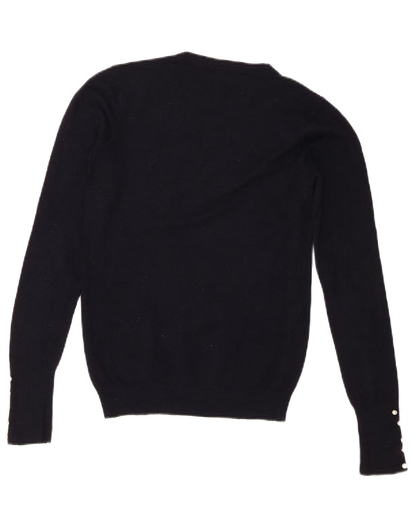 Pulover pentru damă Zara, cu gât turnut, UK 10, mic, bleumarin, viscoză