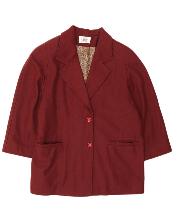 Jachetă vintage pentru femei, supradimensionată, cu mâneci 3/4, IT 49 XL Bordeaux