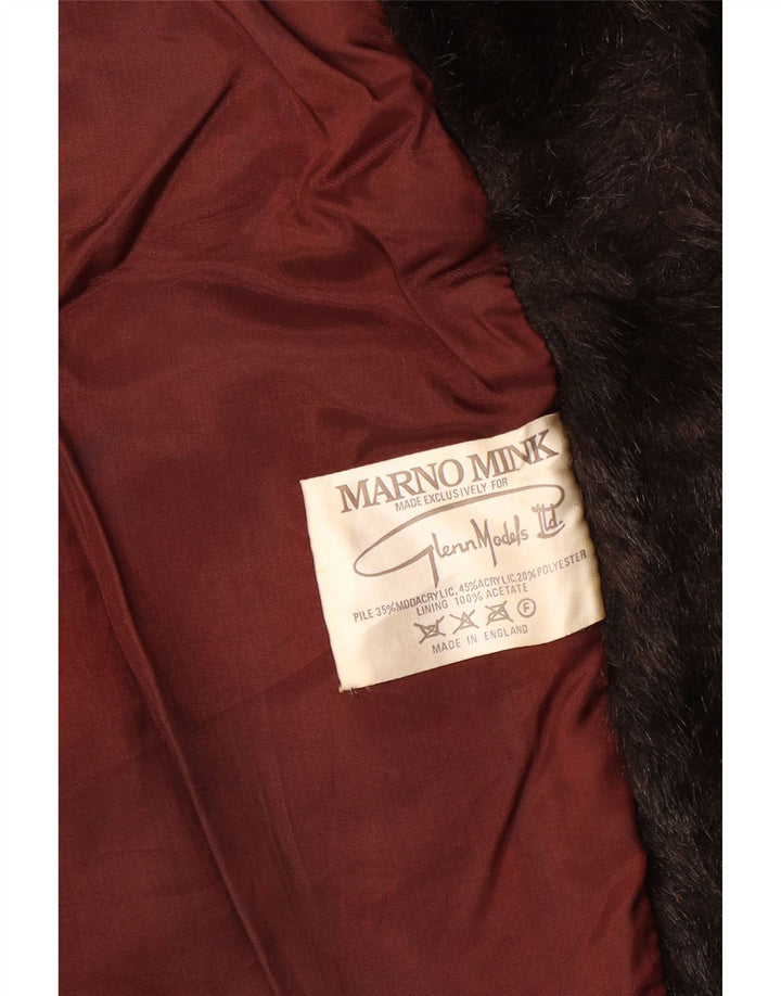 Jachetă de blană artificială pentru femei Marno Mink UK 14 Maro mediu Modacryl