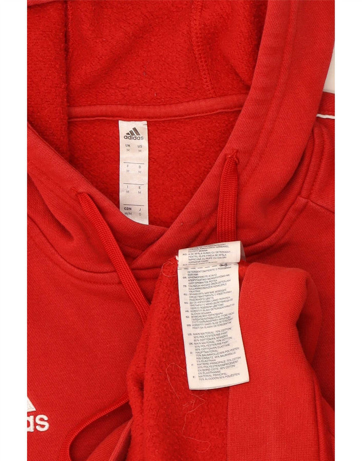 Pulover Adidas pentru bărbați, bumbac roșu mediu