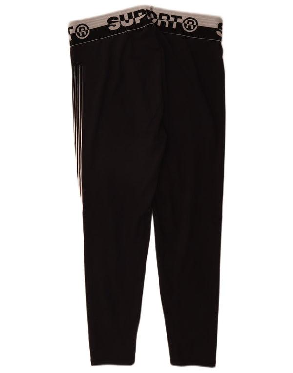Leggings Crop Graphic Superdry pentru femei UK 16, mare, negru, bloc de culoare
