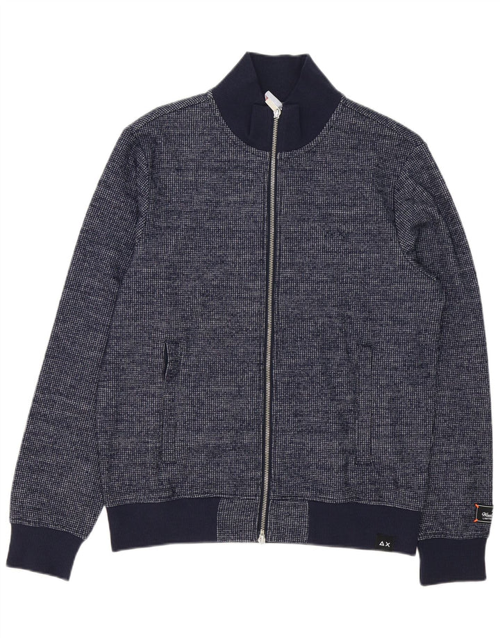 Pulover cardigan pentru bărbați Sun68 Poliester bleumarin mediu