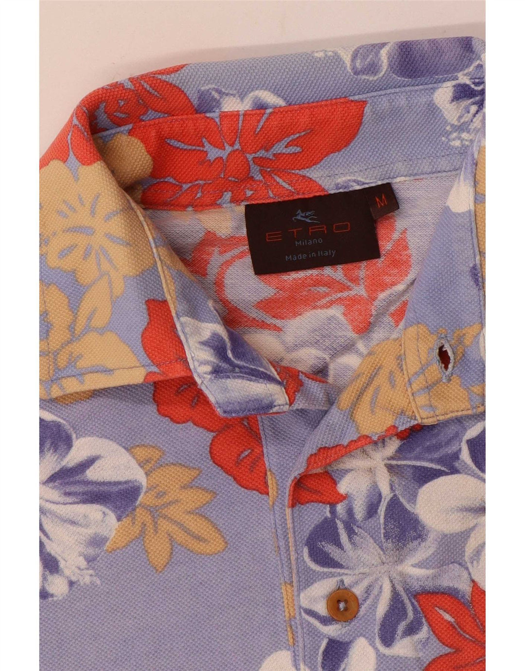 Tricou polo pentru bărbați Etro Mov mediu Floral
