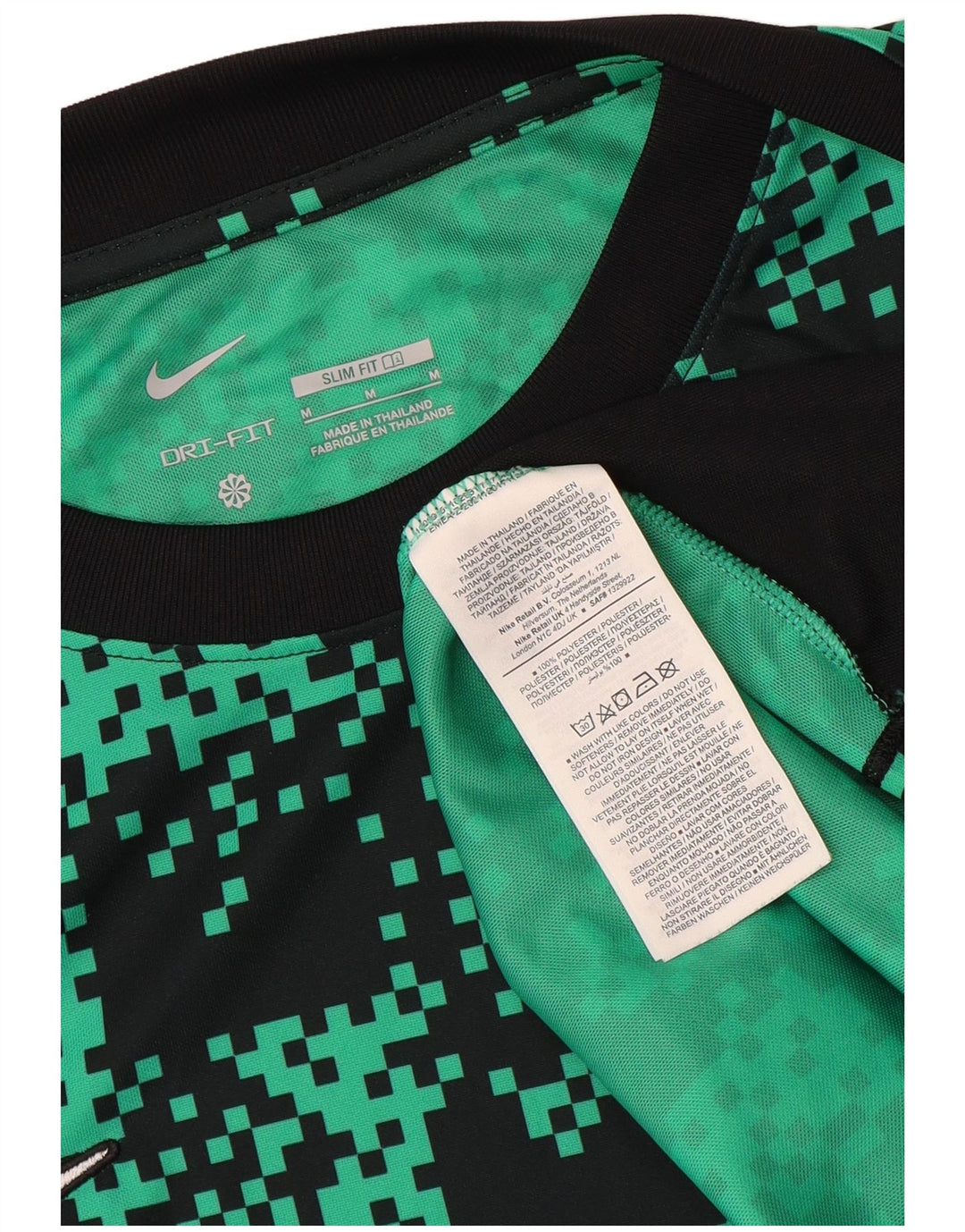 Tricou subțire pentru bărbați Dri Fit Dri Fit pentru bărbați, poliester verde mediu