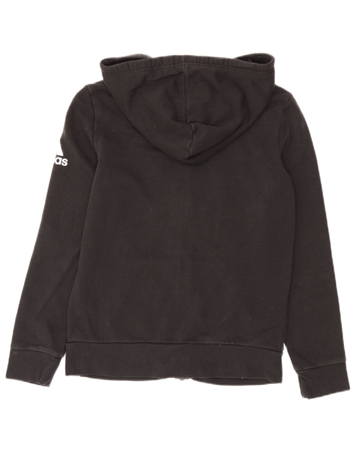 Pulover cu capota cu fermoar Adidas pentru femei UK 12 Medium Negru
