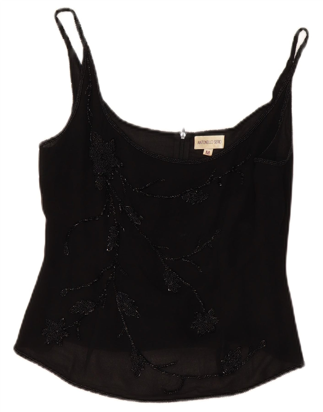 Antonello Serio Cami Top pentru femei UK 12 Medium Black Floral