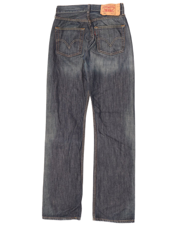 Blugi drepti cu talie mare 501 Levi's pentru femei L28 L34 Bumbac albastru